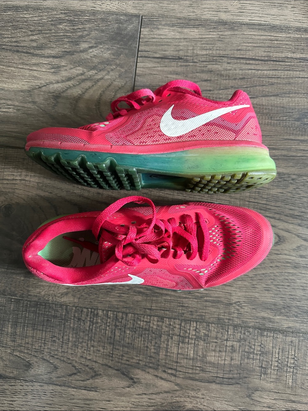 Nike Pink Mesh Sneakers with White Swoosh